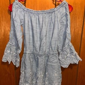 American Eagle Outfitters- Denim Romper, Size: Small